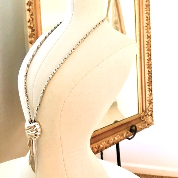 Vintage signed MONET Modernist Necklace & bracelet - Picture 3 of 13